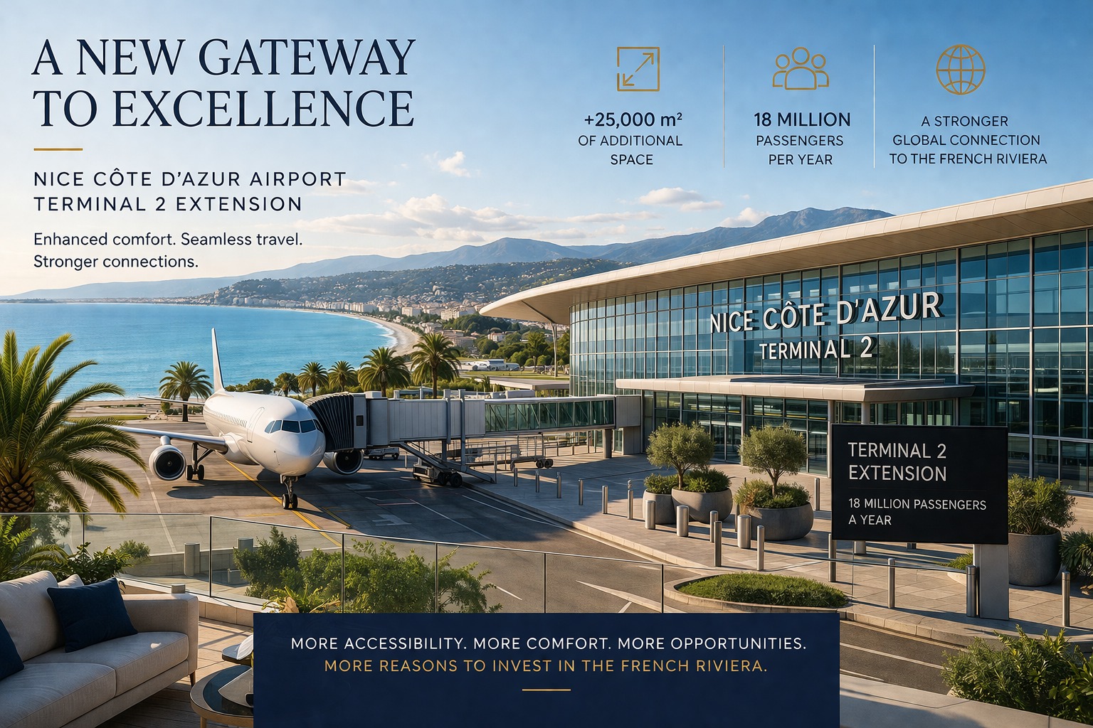 Plus qu’une extension d’aéroport : une nouvelle porte d’entrée vers la Côte d’Azur